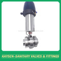 DIN Sanitary Intelligent Pneumatic 3PCS Butterfly Valve